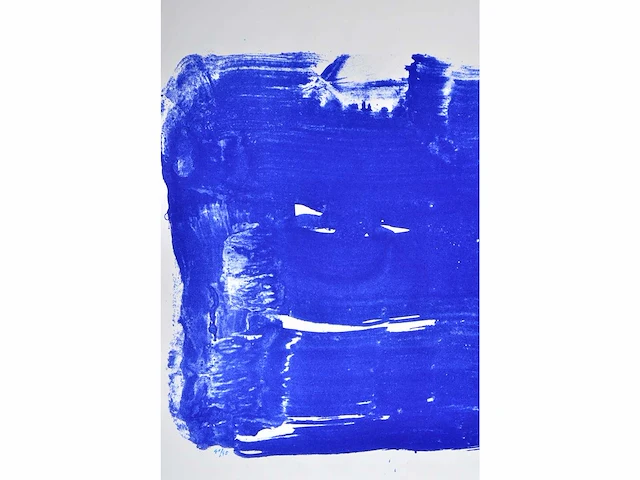 Bram bogart (1921-2012) - blauw - zeefdruk - afbeelding 6 van  6