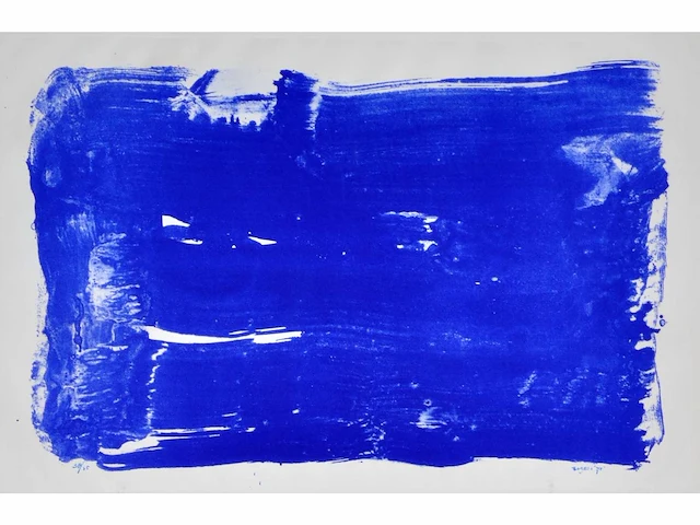 Bram bogart (1921-2012) - blauw - zeefdruk - afbeelding 1 van  6