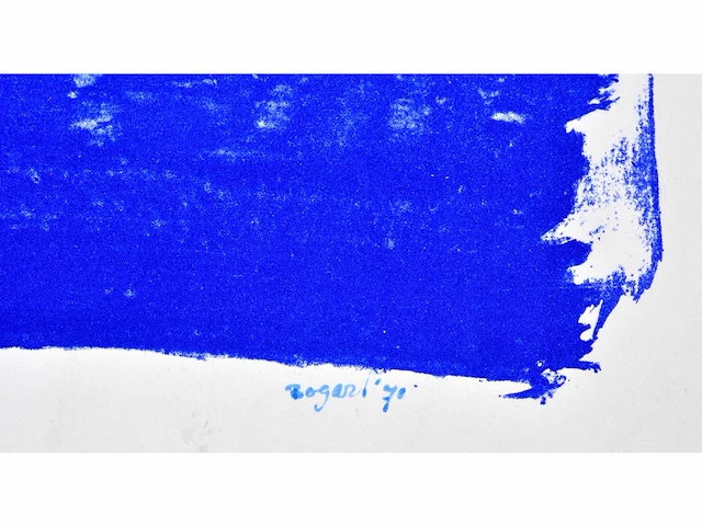 Bram bogart (1921-2012) - blauw - zeefdruk - afbeelding 3 van  6