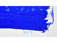 Bram bogart (1921-2012) - blauw - zeefdruk - afbeelding 3 van  6