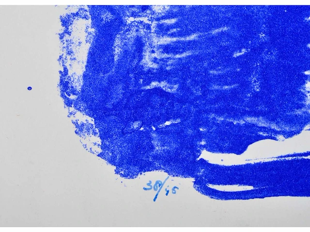 Bram bogart (1921-2012) - blauw - zeefdruk - afbeelding 4 van  6