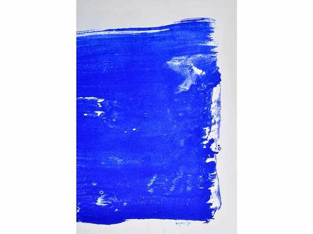 Bram bogart (1921-2012) - blauw - zeefdruk - afbeelding 5 van  6