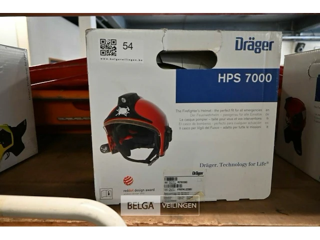 Brandweerhelm - merk: dräger - afbeelding 1 van  2