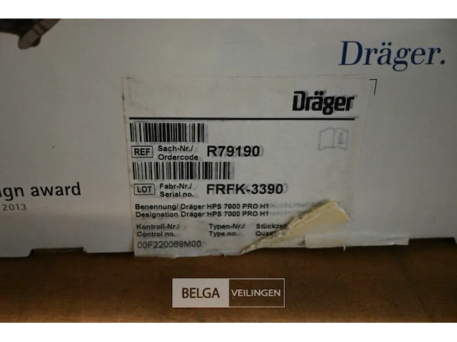 Brandweerhelm - merk: dräger - afbeelding 2 van  2