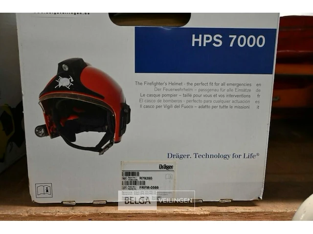 Brandweerhelm - merk : dräger - afbeelding 1 van  2