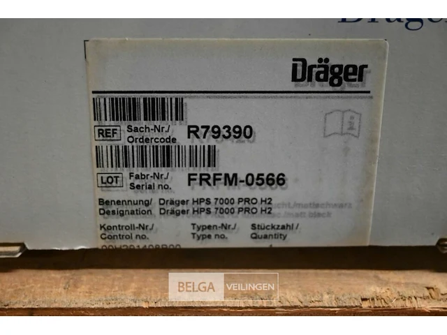 Brandweerhelm - merk : dräger - afbeelding 2 van  2