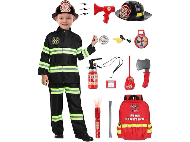 Brandweermankostuum (9-10jaar) - afbeelding 1 van  4