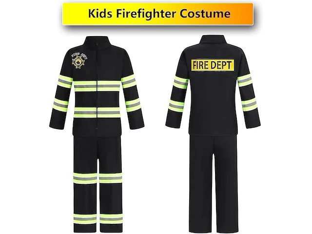 Brandweermankostuum (9-10jaar) - afbeelding 2 van  4