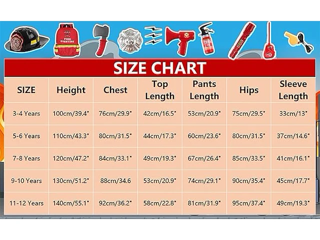 Brandweermankostuum (9-10jaar) - afbeelding 3 van  4