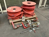 Brandweermateriaal 5x haspel met slang 1” 30meter en kraanwerk - afbeelding 1 van  14