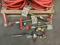Brandweermateriaal 5x haspel met slang 1” 30meter en kraanwerk - afbeelding 7 van  14