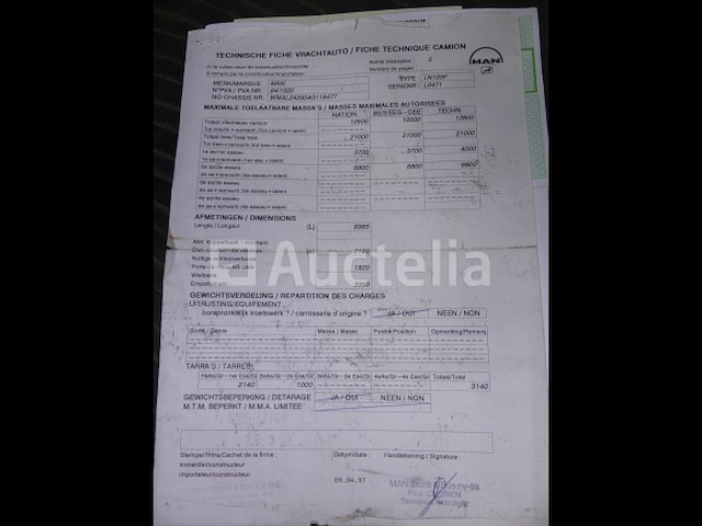 Brandweerwagen man ln105f (1998-44.079 km-vin:wmal242904g118477) - afbeelding 22 van  30