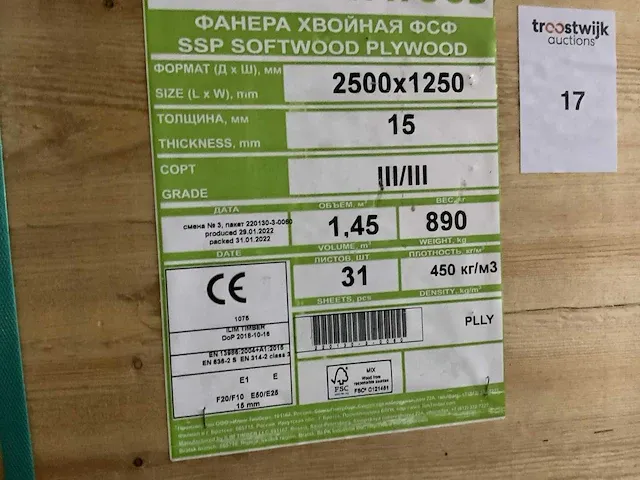 Bratsk plywood oregon pak multiplex (5x) - afbeelding 4 van  4