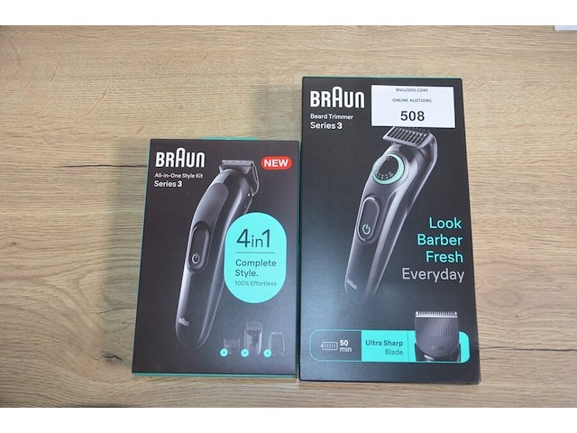 Braun beard trimmer series 3 bt3411 en braun all-in-one style kit series 3 sk3400 (b435) - afbeelding 1 van  6