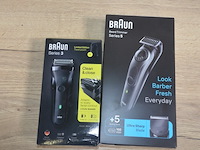 Braun beard trimmer series 5 bt5420 en braun elektrisch scheerapparaat s3 shave and style 300bt (b435) - afbeelding 1 van  6
