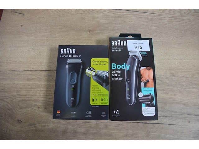 Braun body groomer series 5 bg5370 en braun elektrisch scheerapparaat seirs 3 pro skin 3000s (b435) - afbeelding 2 van  6