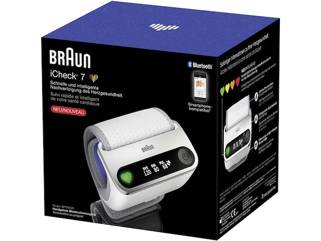 Braun bpw4500 icheck 7 - bloeddrukmeter - wit - afbeelding 2 van  8