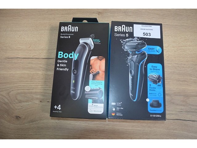 Braun elektrisch scheerapparaat series 5 51-b1200s en braun body groomer series 5 bg5370 (b435) - afbeelding 1 van  6