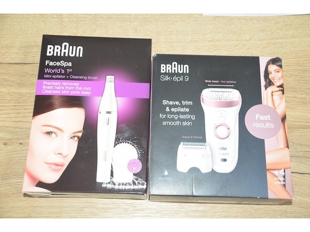 Braun face spa mini epilator + cleansing brush en braun silk epil 9 (b435) - afbeelding 1 van  6