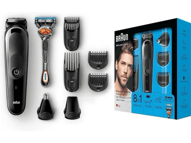 Braun mgk5060 multi grooming kit - 8-in-1 - afbeelding 1 van  3