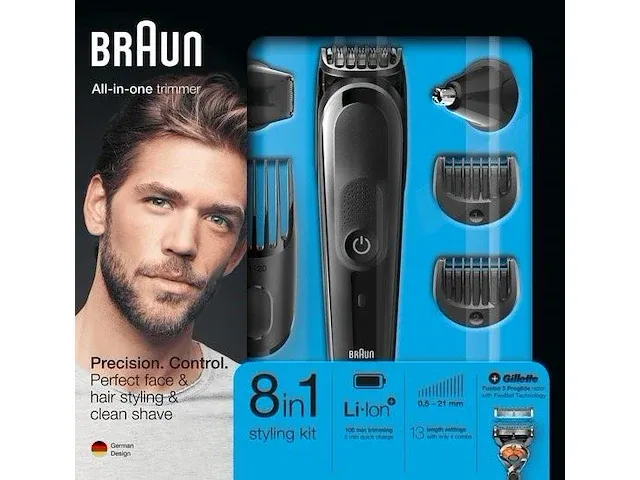 Braun mgk5060 multi grooming kit - 8-in-1 - afbeelding 3 van  3