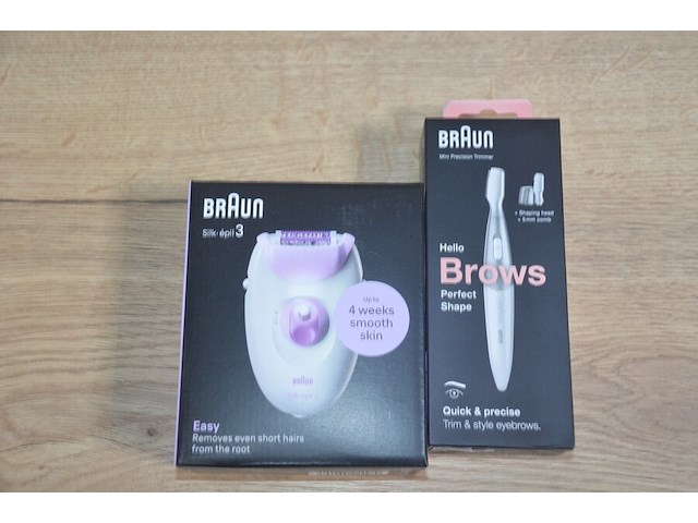 Braun mini precision trimmer hello brows en braun silk epil 3 easy (b435) - afbeelding 1 van  6