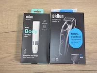 Braun mini trimmer hello body bs1000 en braun beard trimmer series 3 bt3400 (b435) - afbeelding 1 van  5