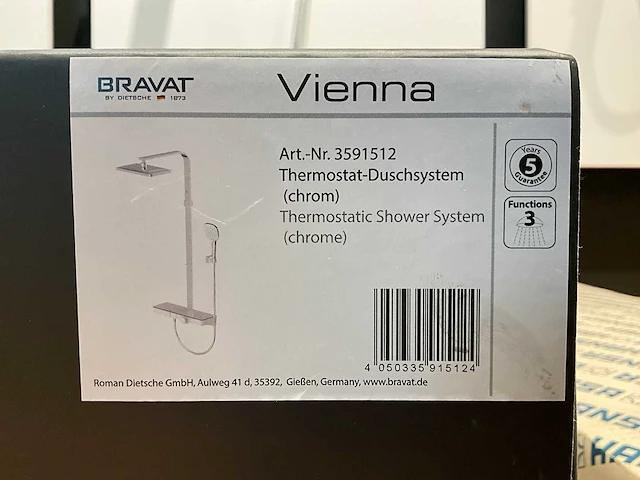 Bravat profiline vienna regendouche set - afbeelding 1 van  4