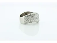 Brede fantasie ring met briljant - afbeelding 2 van  6