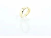 Brede fantasie ring met briljant - afbeelding 2 van  5