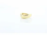 Brede fantasie ring met briljant - afbeelding 5 van  5