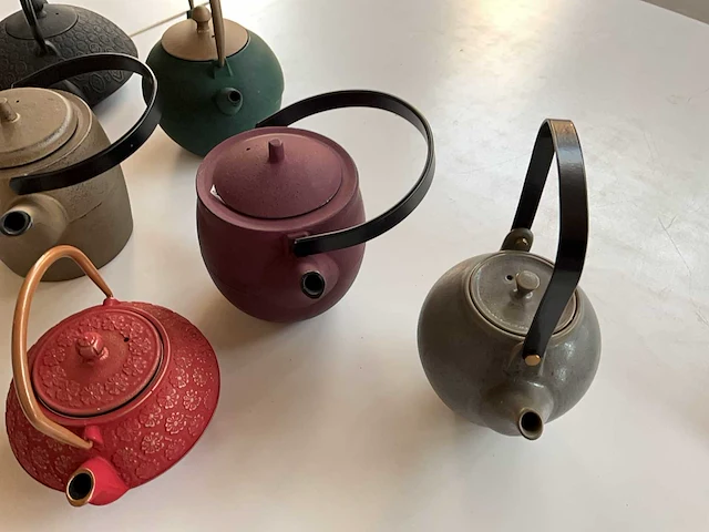 Bredemeijer diverse gietijzeren thee potten (7x) - afbeelding 4 van  9