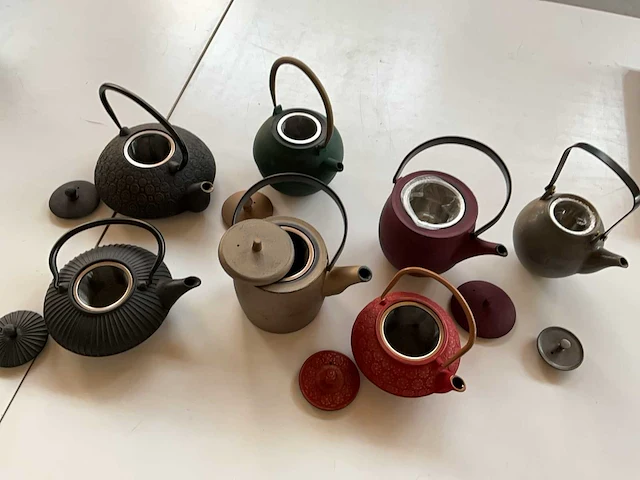 Bredemeijer diverse gietijzeren thee potten (7x) - afbeelding 6 van  9