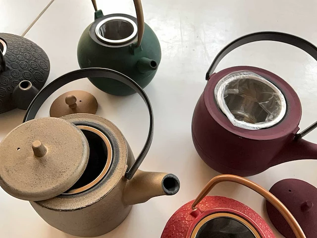 Bredemeijer diverse gietijzeren thee potten (7x) - afbeelding 7 van  9