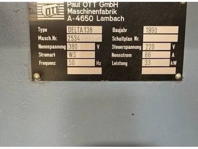 Breedbandschuurmachine ott delta 138 - afbeelding 2 van  8