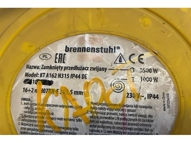 Brennenstuhl verlengkabel in muurhaspel - afbeelding 2 van  2