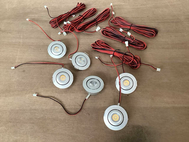 Brighton led spot set 6 stuks met verlengkabel (3x) - afbeelding 1 van  5