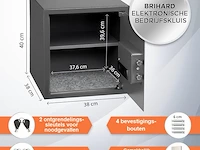 Brihard zakelijke elektronische kluis - 40x38x38cm - afbeelding 2 van  6