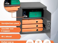 Brihard zakelijke elektronische kluis - 40x38x38cm - afbeelding 3 van  6
