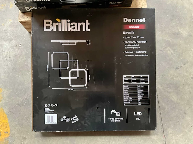 Brilliant dennet indoor led plafondlamp (16x) - afbeelding 4 van  7