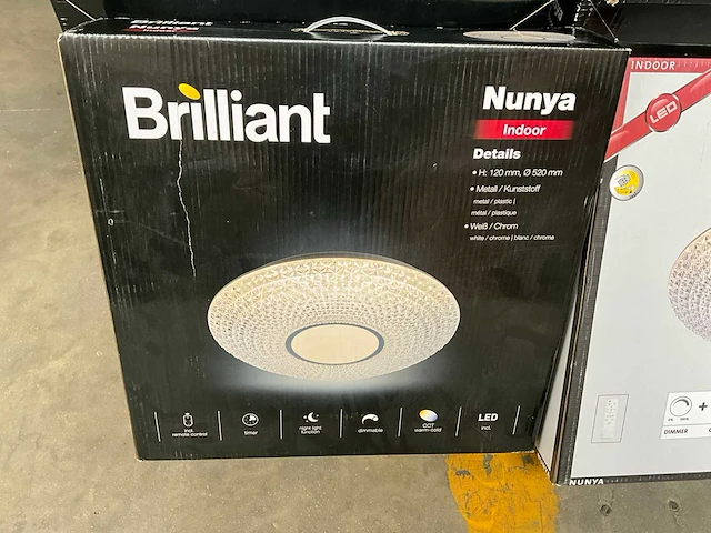 Brilliant nunya indoor led plafondlamp met afstandsbediening (27x) - afbeelding 2 van  7