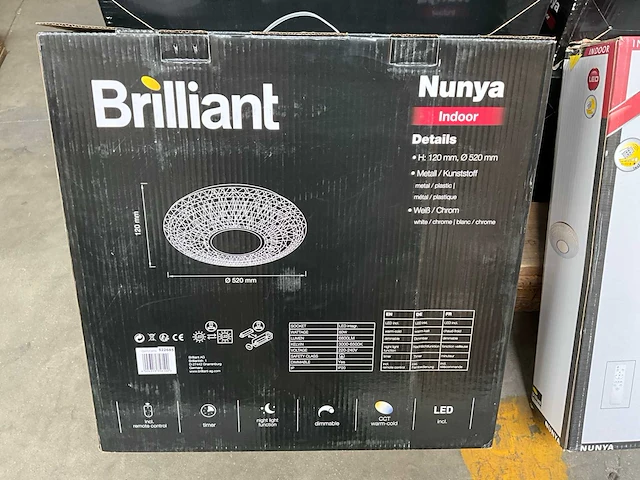 Brilliant nunya indoor led plafondlamp met afstandsbediening (28x) - afbeelding 5 van  7