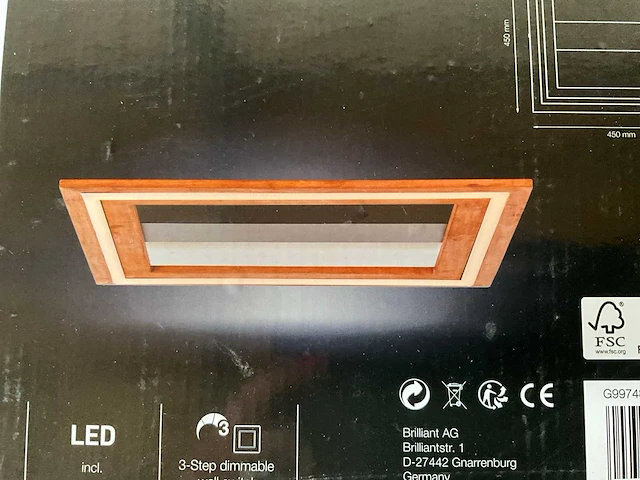 Brilliant rhea indoor led plafondlamp 45 x 45 cm (45x) - afbeelding 4 van  5