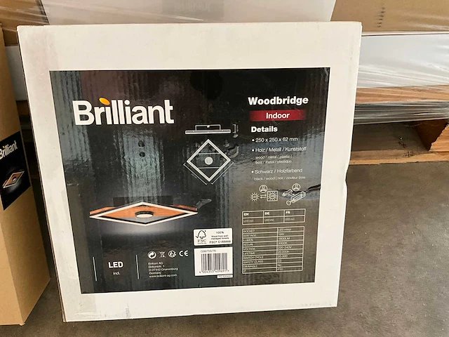 Brilliant woodbridge indoor led plafondlamp 25 x 25 cm (33x) - afbeelding 2 van  5
