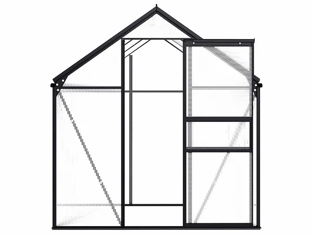 Broeikas antraciet aluminium 3,61 m² - afbeelding 3 van  7