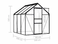 Broeikas antraciet aluminium 3,61 m² - afbeelding 7 van  7