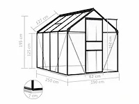 Broeikas met onderstel antraciet aluminium 4,75 m² - afbeelding 5 van  5