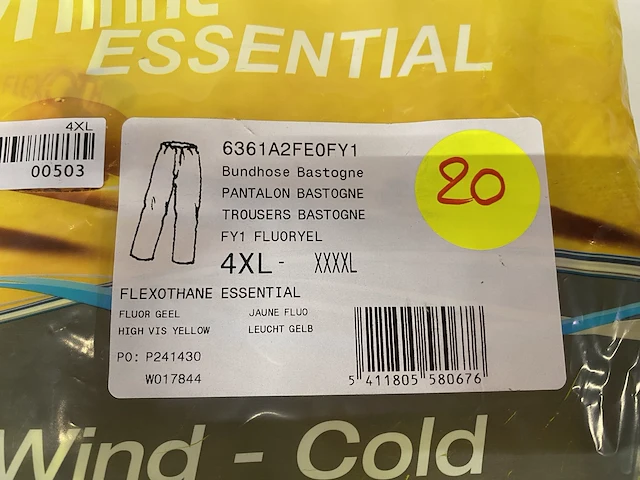 Broek flexothane essential sioen - 4xl - afbeelding 3 van  3