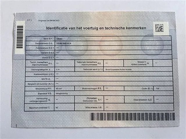 Bromfiets demm america - afbeelding 12 van  12