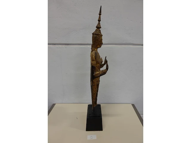 Brons vergulde thaisse buddha - afbeelding 2 van  7